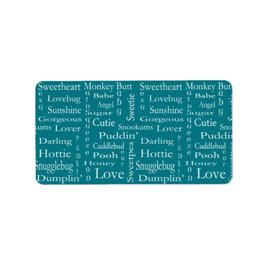 Shirley Taylorによる愛称の条件 ラベル (正面)