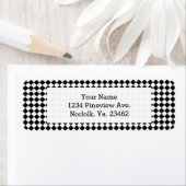 Shirley Taylorによる白黒ダイヤモンドパターン ラベル (インサイチュ)