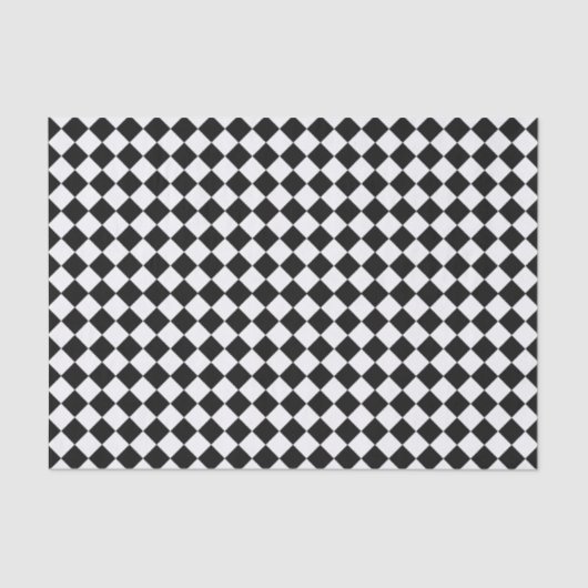 Shirley Taylorによる白黒ダイヤモンドパターン 薄葉紙 (正面)