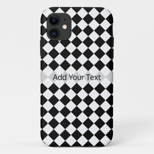 Shirley Taylorによる白黒ダイヤモンドパターン Case-Mate iPhoneケース (裏面)