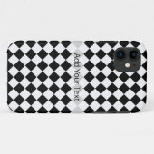 Shirley Taylorによる白黒ダイヤモンドパターン Case-Mate iPhoneケース (裏面(横))