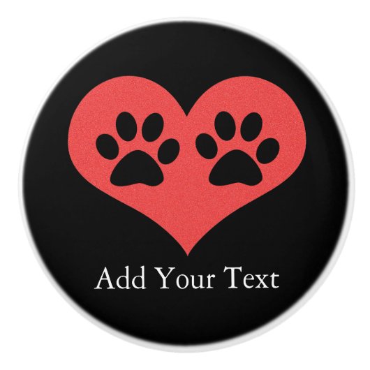 Shirley Taylorによる私のハートのポープリント セラミックノブ (正面)