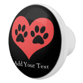 Shirley Taylorによる私のハートのポープリント セラミックノブ (右)