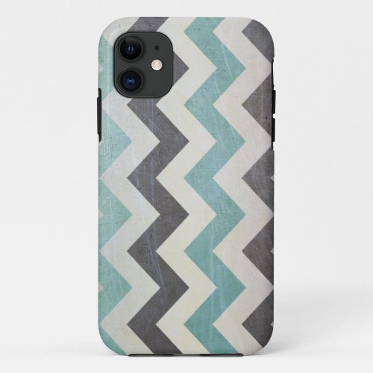 Shirley Taylorによる金属テクスチャ上のシェブロン模様 Case-Mate iPhoneケース (裏面)