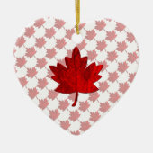 Shirley Taylor Ceramic Ornameによるカナダ – メープルリーフ セラミックオーナメント (正面)