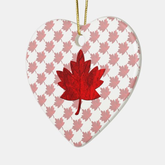 Shirley Taylor Ceramic Ornameによるカナダ – メープルリーフ セラミックオーナメント (左)