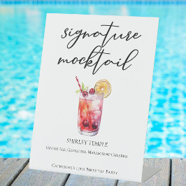 Shirley Temple シグネチャーモックテール カスタムパーティー 台座サイン