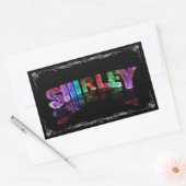 Shirley - The Name Shirley in 3D Lights (Photogra) 長方形シール (封筒)