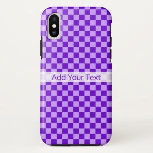 ShirleyTaylorによる紫色のコンビネーションチェッカーボード iPhone X ケース