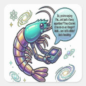 Shirmp Funny qoute スクエアシール (正面)