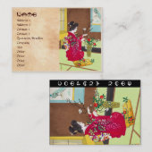 Shiroによって笠松町Ikebana日本は女性場面が開花します 名刺 (正面/裏面)