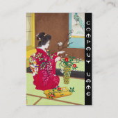 Shiroによって笠松町Ikebana日本は女性場面が開花します 名刺 (裏面)