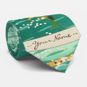 Shiro笠松町Karpのコイの魚のいる池の日本人の芸術 ネクタイ (ロール)