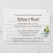 Shirs & Shirs "Water"バチェロレッテ招待状 招待状 (裏面)