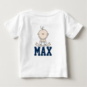 Shirt baby - illustratie baby met naam ベビーTシャツ (裏面)
