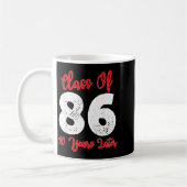 Shirt Class 1986 40th Reunion High コーヒーマグカップ (左)