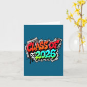 Shirt Class Graduation Graffiti Streetwear Drip カード (黄色い花)