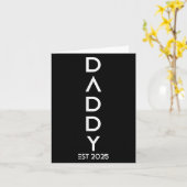 Shirt Daddy Est 2025 New Dad Baby Reveal Gift Tee  カード (黄色い花)