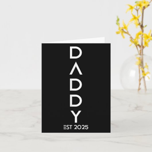 Shirt Daddy Est 2025 New Dad Baby Reveal Gift Tee  カード (黄色い花)