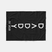 Shirt Daddy Est 2025 New Dad Baby Reveal Gift Tee  フリースブランケット (正面(横))