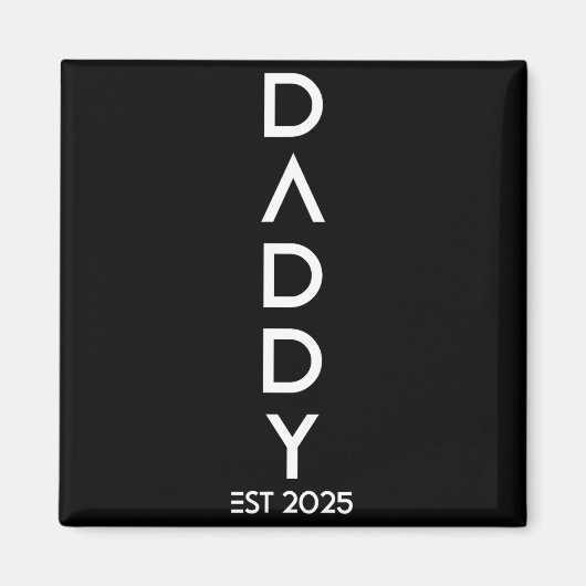 Shirt Daddy Est 2025 New Dad Baby Reveal Gift Tee  マグネット (正面)