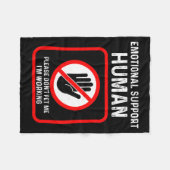 Shirt Emotional Support Human Halloween Costume フリースブランケット (正面(横))