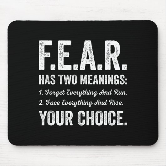 Shirt Fear Meanings Forget Face Everything マウスパッド (正面)