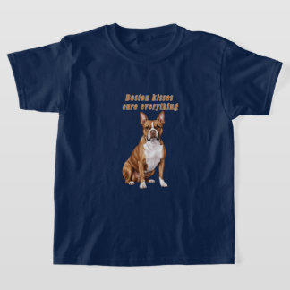 Shirt for Kids – Boston Terrier Love Design Tシャツ