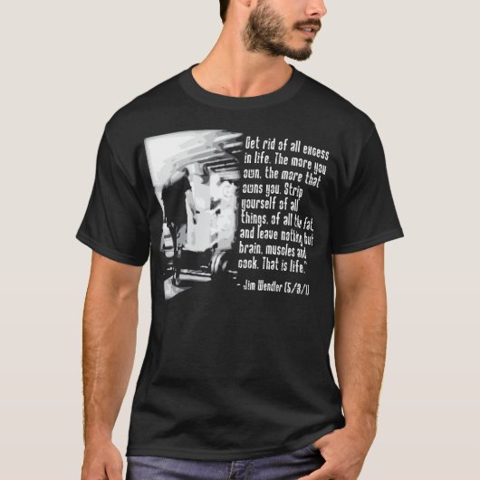 Shirt for Lifters -シンプル- Jim Wendler引用文 Tシャツ (正面)