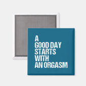 Shirt Funny Adult Humor Morning Phrase Quote マグネット (正面/裏面)