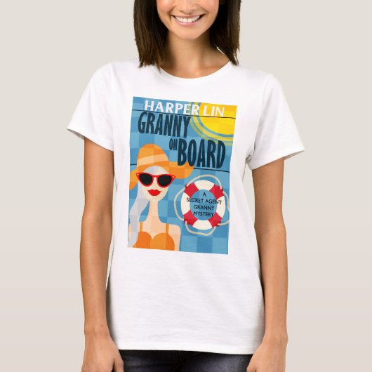 Shirt Granny on By Harper Lin Book Cover（船上のシャツおばあ Tシャツ (正面)