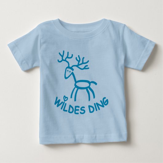 shirt hirsch geweih hirschgeweih elch wild ベビーTシャツ (正面)