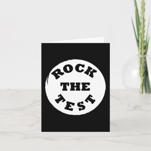Shirt Rock The Test Men Women School カード (正面)