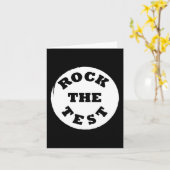 Shirt Rock The Test Men Women School カード (黄色い花)