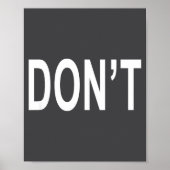 Shirt That Says Don't  ポスター (正面)