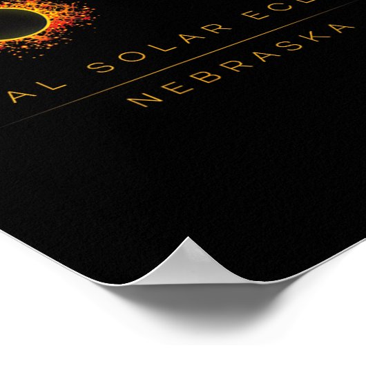 Shirt Total Solar Eclipse Nebraska 2017 ポスター (角)