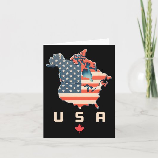 Shirt With Canada And Usa Map – アネックスアメリカ51 カード (正面)