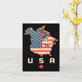 Shirt With Canada And Usa Map – アネックスアメリカ51 カード (黄色い花)