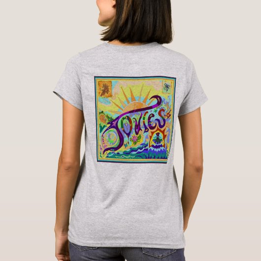 shirtBの私の2つの芸術家のラベル Tシャツ (裏面)