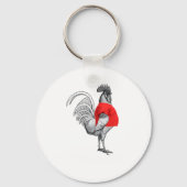 Shirting Encouraged White Text Funny  キーホルダー (正面)