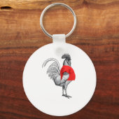 Shirting Encouraged White Text Funny  キーホルダー (正面)