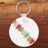 Shish Kabobベクトルイラストレーションクリップアート キーホルダー (正面)