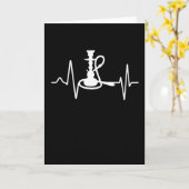 Shisha Hookah心拍ハートレートEKGラウンジ カード (黄色い花)