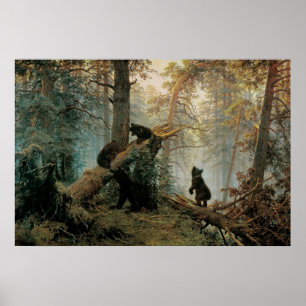 Shishkin, Ivan – 朝の松の森 ポスター