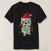 Shitzu犬の醜いクリスマスセータークリスマスツリーライト Tシャツ (デザイン正面)