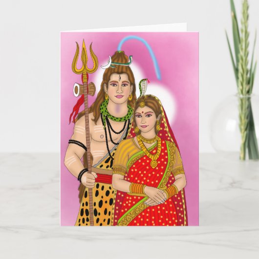 Shiv Parvati Greeting Card カード (正面)