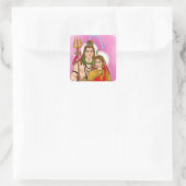 Shiv Parvati Sticker スクエアシール (バッグ)
