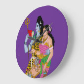 Shiv Parvati Wall Clock ラージ壁時計 (傾斜)