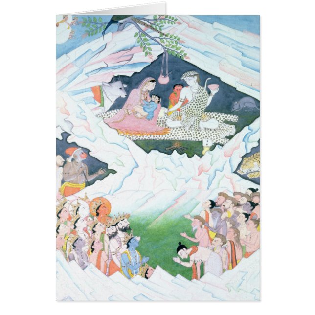 ShivaおよびParvatiの神聖な系列 (正面)