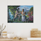 ShivaとParvati -36 X 24インチプリント ポスター (キッチン)